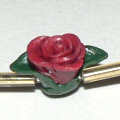 polymer clay rose bead