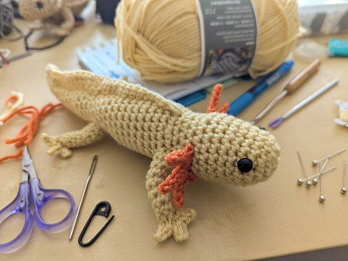 Axolotl crochet pattern by PlanetJune