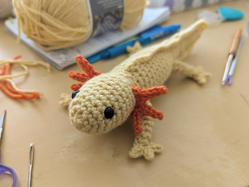 Axolotl crochet pattern by PlanetJune