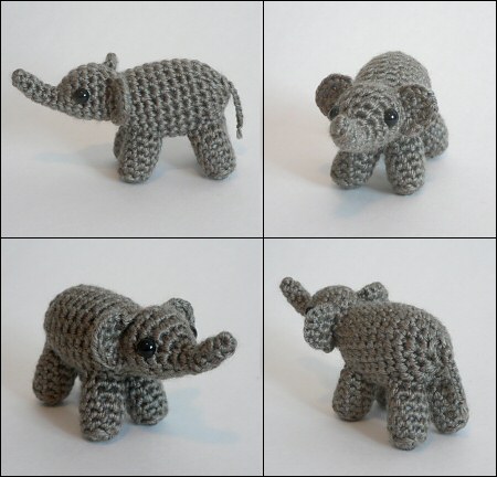 crocheted baby elephant by planetjune