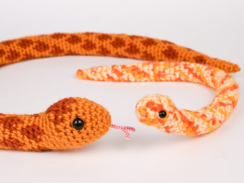 Baby Snake and Corn Snake (from Snake Collection) amigurumi crochet patterns by PlanetJune