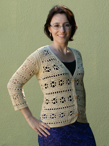 crocheted bamboo cardigan by planetjune