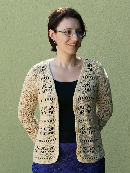 crocheted bamboo cardigan by planetjune