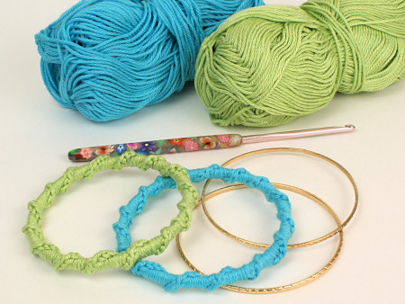 twisted chain bangle crochet pattern by planetjune