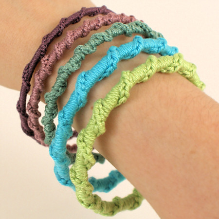 twisted chain bangle crochet pattern by planetjune