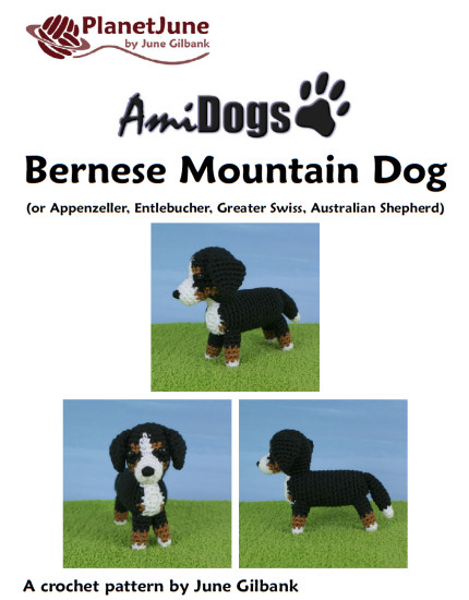 AmiDogs Bernese Mountain Dog crochet pattern by PlanetJune