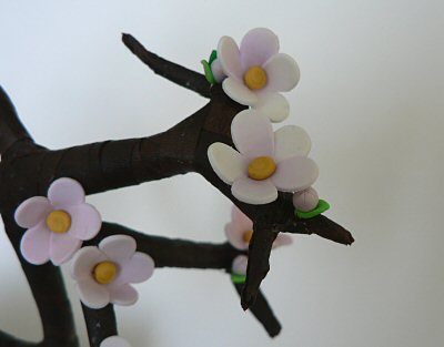 FIMO polymer clay sakura flowers
