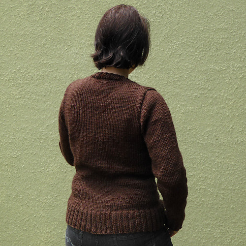 basic brown knitter pullover by planetjune