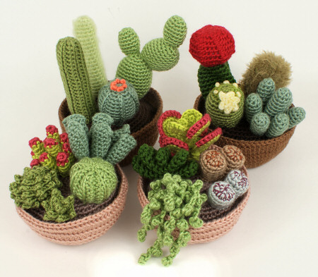 crocheted succulent and cactus collections by planetjune