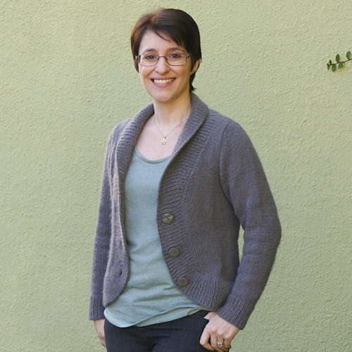 circle-front cardigan