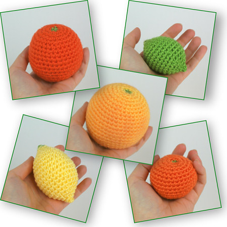 amigurumi citrus collection by planetjune