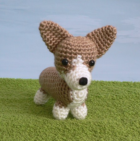 crocheted corgi by planetjune