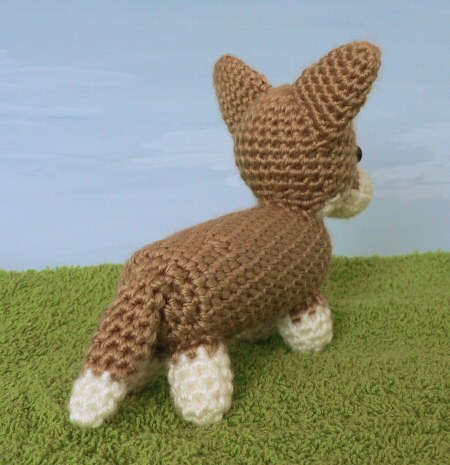 crocheted cardigan welsh corgi by planetjune