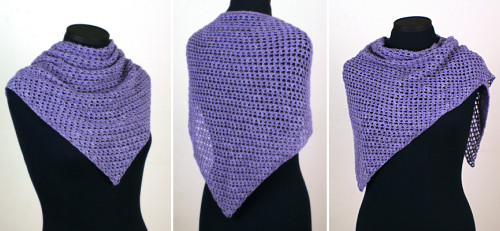 Cozy Mesh Triangular Shawl, a PlanetJune Accessories crochet pattern by June Gilbank