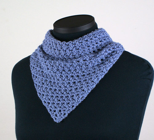 Cozy Mesh Triangular Shawl, a PlanetJune Accessories crochet pattern by June Gilbank