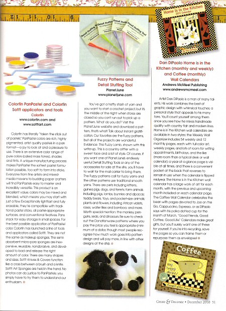 PlanetJune featured in Create & Decorate magazine