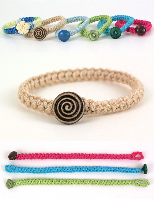 crochet braid bracelet pattern by planetjune