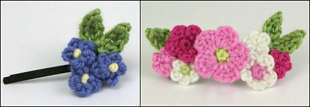 crocheted hair accessories by planetjune