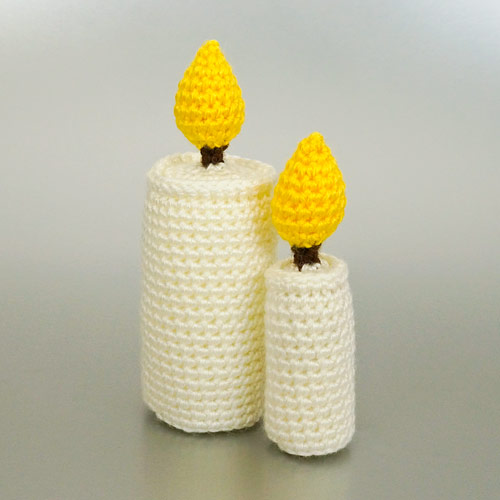 Christmas Decor Set 1 crochet pattern by June Gilbank: Candles