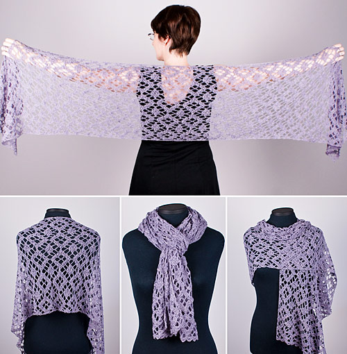 Diamond Lace Wrap crochet pattern by PlanetJune