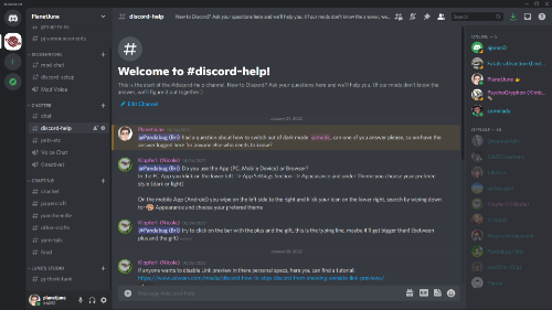 PlanetJune Discord server using the desktop app