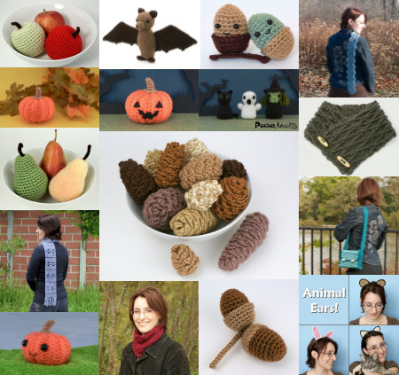 Fall/Autumn themed crochet patterns by PlanetJune