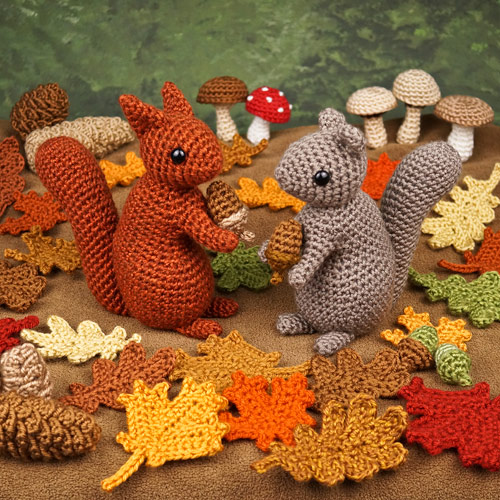 fall woodland crochet patterns by planetjune