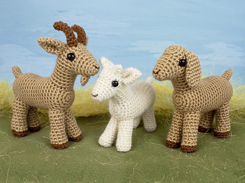 Farmyard Goats amigurumi crochet pattern by PlanetJune