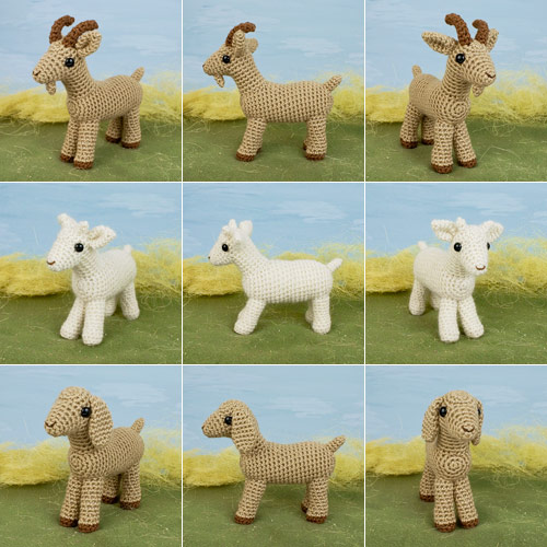 Farmyard Goats amigurumi crochet pattern by PlanetJune