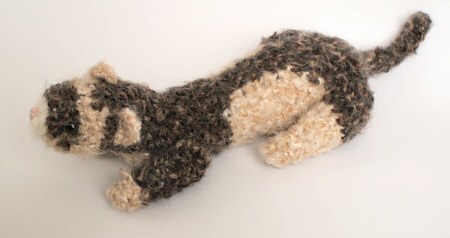 OOAK art plush crocheted ferret by June Gilbank (PlanetJune)