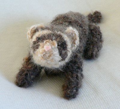 crocheted ferret