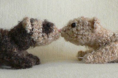 crocheted ferret friends