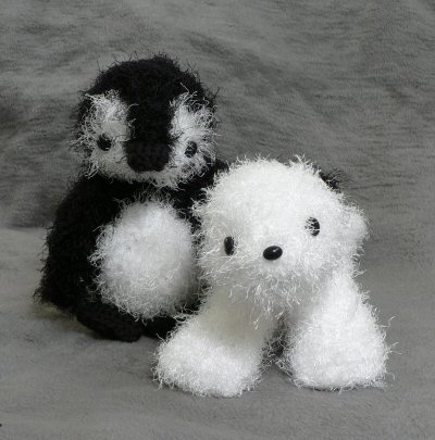 fuzzy crocheted seal