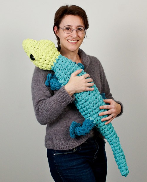 Giant Amigurumi Gecko (from Gecko crochet pattern by PlanetJune)