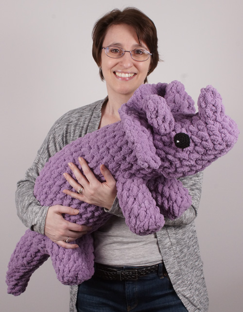 Giant Amigurumi Triceratops Dinosaur by PlanetJune