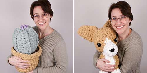 The Complete Guide to Giant Amigurumi ebook by June Gilbank - examples of amis made from the book techniques