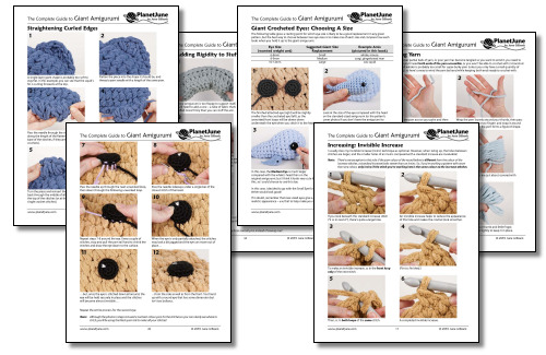 The Complete Guide to Giant Amigurumi ebook by June Gilbank  - step by step photos and instructions