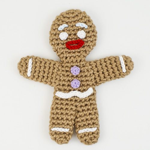 amigurumi Gingy - based on Gingerbread Man crochet pattern by PlanetJune