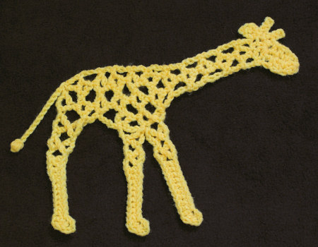 crocheted giraffe