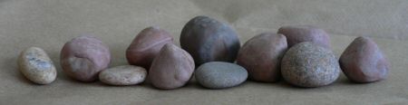 real stones and polymer clay replica stones
