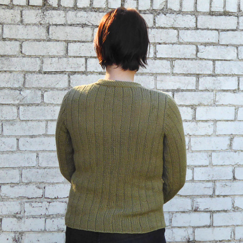 green ribbed cardigan