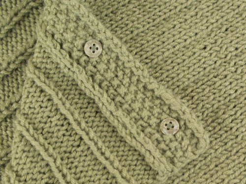 green ribbed cardigan