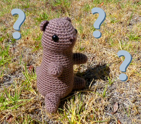 crocheted amigurumi groundhog by planetjune