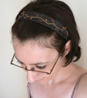 denim hairband