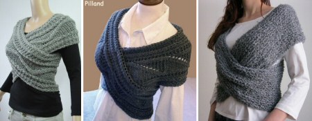 inspiration for cross wrap sweater (see text below for credits)