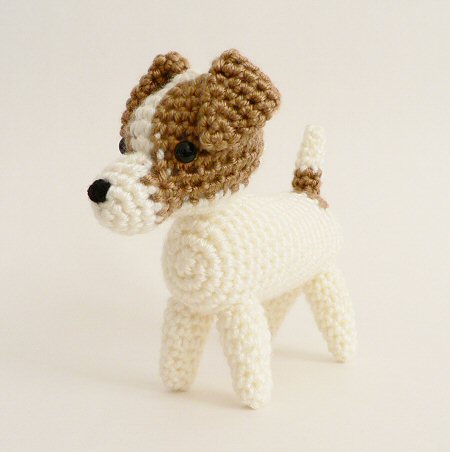 crocheted jack russell terrier