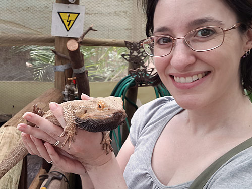 June with a bearded dragon