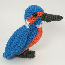 crocheted kingfisher by planetjune