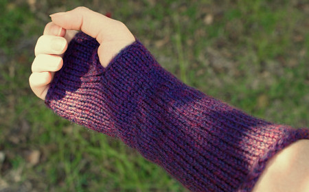 knitted wristwarmers by planetjune