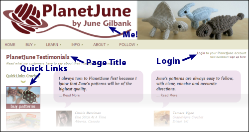 new PlanetJune layout top